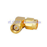 Superbat 10pcs SMA Plug male to SMA Plug right angle RF Coaxial Adapter Connector