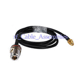 Superbat 3ft WLAN cable KSR195,N female bulkhead O-ring to SMA female Pigtail cable 100cm