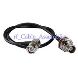 Superbat BNC Jack bulkhead to BNC plug male right angle cable RG58 pigtail 150cm for wifi