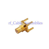 10pcs SMC male jack vertical PCB mount RF coax connector straight