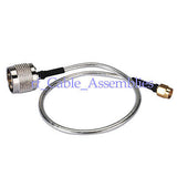 Superbat SMA plug male to N-Type male plug straight cable Semi-Flexible-.141' cable RG402