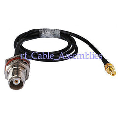 Superbat RP-SMA female jack male bulkhead to TNC female pigtail Cable RG58 50cm wireless