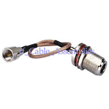 Superbat N jack female nut bulkhead to FME plug male connect adapter pigtail cable RG316