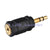 2.5mm Stereo female Jack to 3.5mm plug male straight adapter for earphones