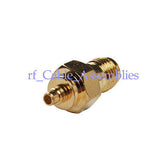 10X SMA Female Jack to MMCX Male Plug straight RF Coaxial Adapter Connectors