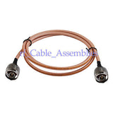 10x N-Type Male plug to N plug connector adapter RF pigtail cable RG400 COAX 1M