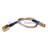 Superbat RP-SMA male plug to MCX female jack RF pigtail coax cable RG316 30cm wireless
