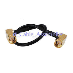 20x pigtail SMA male right angle to SMA plug double pigtail cable RG174 FOR WIFI