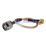 Superbat Antenna Cable Extension MCX male right to RP TNC plug jack 15cm RG316