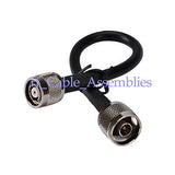 Superbat 10pcs RF pigtail coax cable RP-TNC male female pin to N type male RG58 1M WiFi