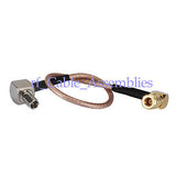 Superbat SMB female right angle to TS9 plug RA pigtail cable RG316 15cm for 3G Wireless
