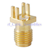 10x SMA female jack End Launch PCB Mount .040  (1mm) RF connector adapter
