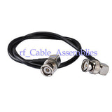 Superbat BNC plug right angle to BNC plug male right angle pigtail cable RG58 for wireles