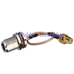 10X N Jack bulkhead O-ring to SMA female RF pigtail coaxial Cable RG316 WIFI