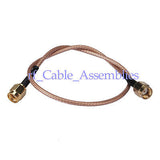 20pcs 12in RP-SMA male to RP SMA plug both female pin Pigtail Cable RG316