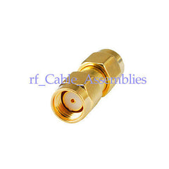 Superbat 10pcs SMA male to RP SMA male plug female pin RF coaxial adapter Radio antenna