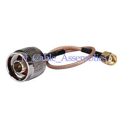 10pcs N plug male to RP-SMA plug female pin pigtail cable RG316 15cm for wifi
