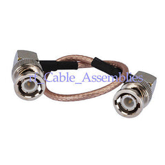 Superbat BNC male RA to BNC plug right angle pigtail coax cable RG316 50cm for 3G/4G wifi
