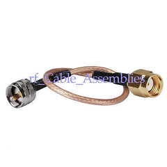 Superbat RP-SMA Plug femlae pin to UHF PL-259 male Plug pigtail Cable RG316 for wireless
