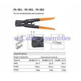 Non-insulated tabs and receptacles Crimping plier AWG30-17 0.3-1.0mm2 FS-3B1