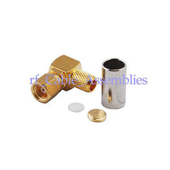 SMC male plug female Right Angle RF connector Crimp RG58,RG142,LMR195 cable