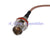 Superbat MCX male right angle to BNC female bulkhead O-ring pigtail cable RG179 75ohm 1M
