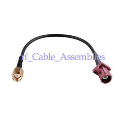 Superbat SMA male plug straight to FAKRA  D  male Pigtail cable RG174 for Car Antenna