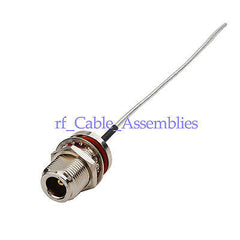 Superbat N Jack bulkhead to exposed end Connector cable RG405