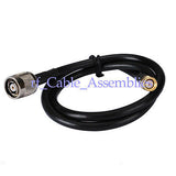 Superbat 10pcs RP-SMA male to RP-TNC Plug female pin pigtail Cable KSR195 1M wifi antenna