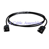 Superbat Radio extension cable Fakra A black jack to female RF pigtail RG174 15cm