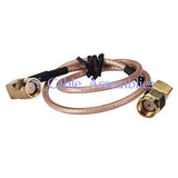 Superbat RP-SMA male right angle to plug RA pigtail Coaxial cable RG316 15cm for antenna