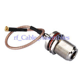 Superbat N female bulkhead to MMCX male plug right angle pigtail cable RG178 20cm WIFI