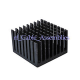 2pcs Aluminum High Quality Super Heat Conduction Black Heat Sink 37x37x24mm