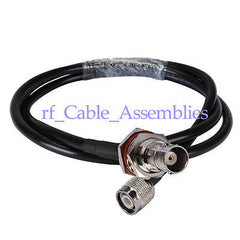 Superbat TNC Plug male to BNC female bulkhead pigtail Cable RG58 50CM for wifi antenna