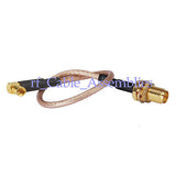 20pcs 8  RP SMA Jack Female to MMCX Jack right angle RF pigtail cable RG316 wifi