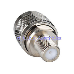 10pcs N-Type Male Plug to F Female Jack straight RF coaxial adapter connector