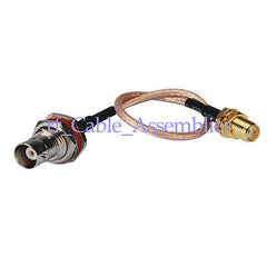 Superbat BNC Jack Female to SMA Jack female RF pigtail Cable RG316 15cm for wireless