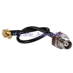 20x TNC female to MCX plug male right angle adapter pigtail cable RG174 6  wifi