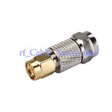 10x F-Type male plug to SMA male plug center ST RF coaxial connector adapter