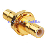 10pcs SMB male to SMB male plug nut bulkhead in series RF coax adapter connector