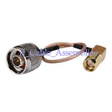 Superbat N plug male to SMA plug right angle 90 deg pigtail cable RG316 for 3G wireless