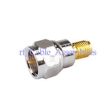 15 RF connector adapter SMA female to F male straight