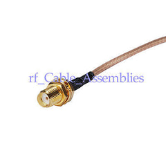 Superbat RF pigtail SMA female bulkhead with nut RG316 Antenna Extension Cable 15cm