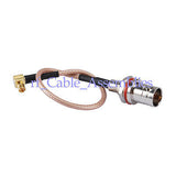 Superbat MCX male Right angle to BNC female bulkhead O-ring pigtail cable RG179 75ohm