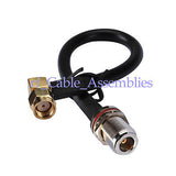 Superbat KSR195,N-Type female bulkhead O-ring to RP-SMA male RA Pigtail Cable Wifi Networ