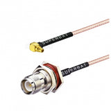 Superbat RP-TNC Female to MMCX right angel male RF Pigtail Jumper Cable RG316