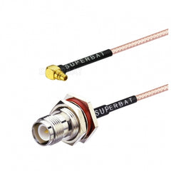 Superbat RP-TNC Female to MMCX right angel male RF Pigtail Jumper Cable RG316